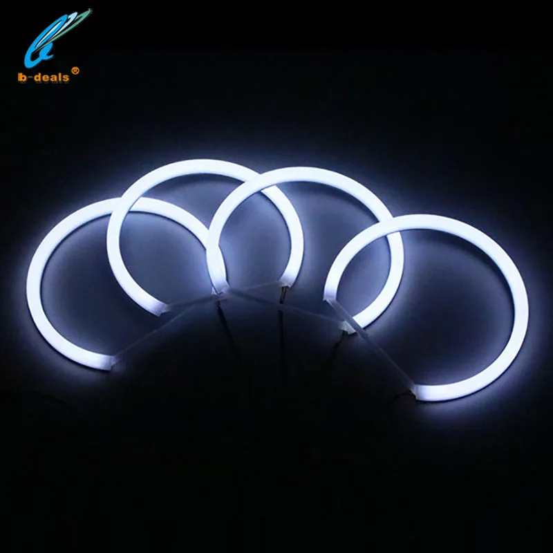 1セット白 + 黄色綿ライトエンジェルアイズハローリングキットbmw 6シリーズE63 E64 630i 650i 645i 650Ci 645Ci M6 2004-2007