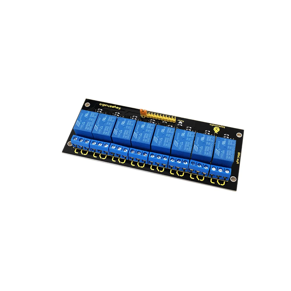 Keyestudio 8 Channel 5V Road Relay Shield for Arduino 250V/10A AC DC Element Relay Module