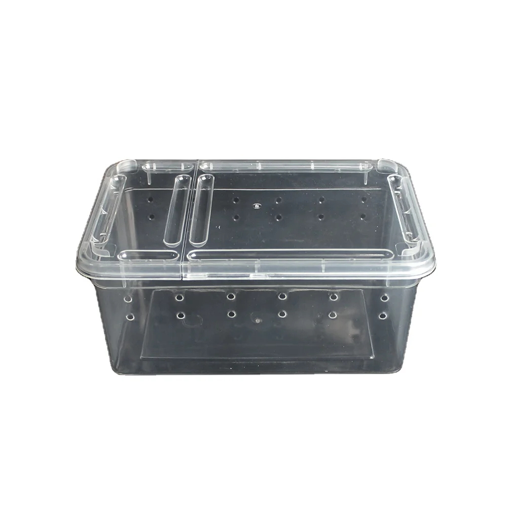 Factory Direct Sale Cheap Mini Small Transparent Plastic Reptile Box Transport Box for Snake Leopard Gecko Frog