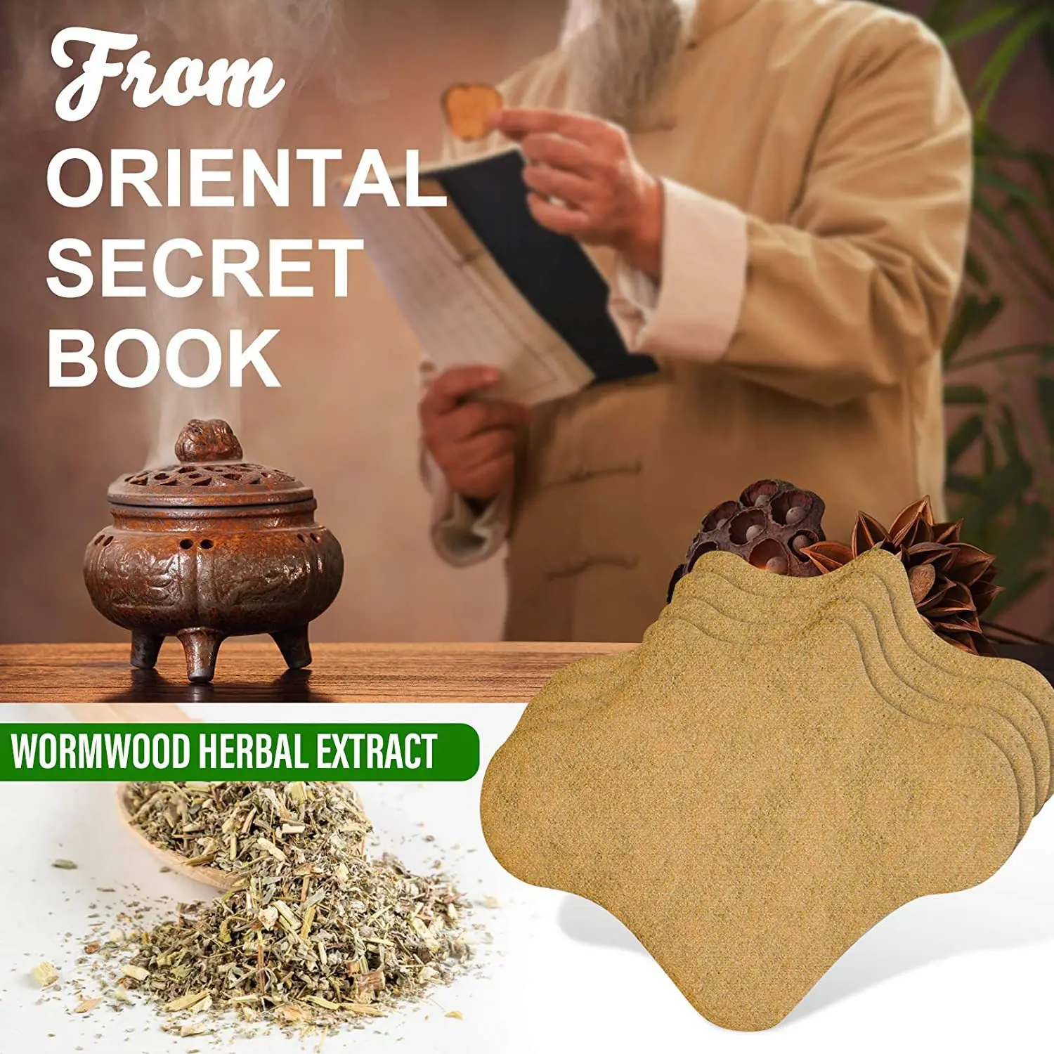 10-Piece Natural Wormwood Herbal Warm Patch for Lower Back Muscle Lumbar Spine Pain Multi-Purpose Hair Styling Tool