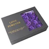 Black box purple flower handbag