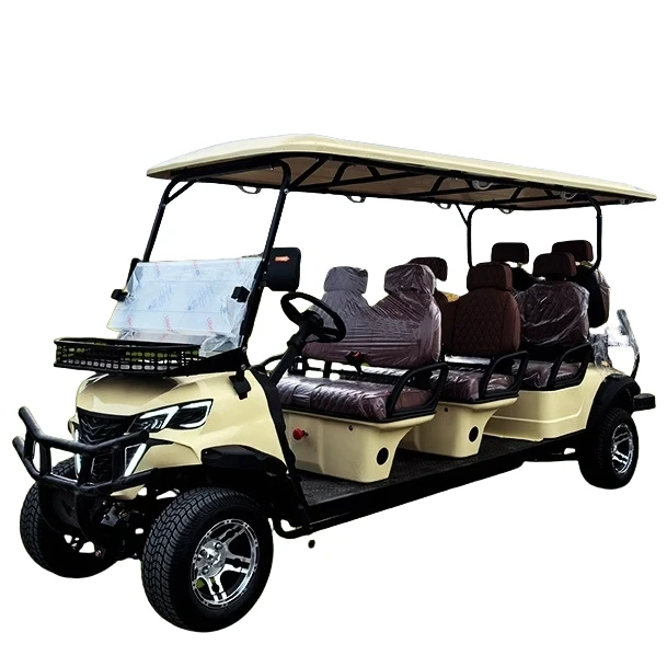 New Style Modern Fashion China made parison golf cart 6+2 seat electric sightseeing car golf cart 2025SDZX12PTPR116