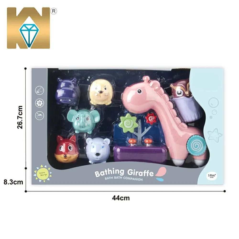 Кунян игрушки Органайзер сжимаемые Животные Жираф вода спрей Игрушки для ванны для душа
