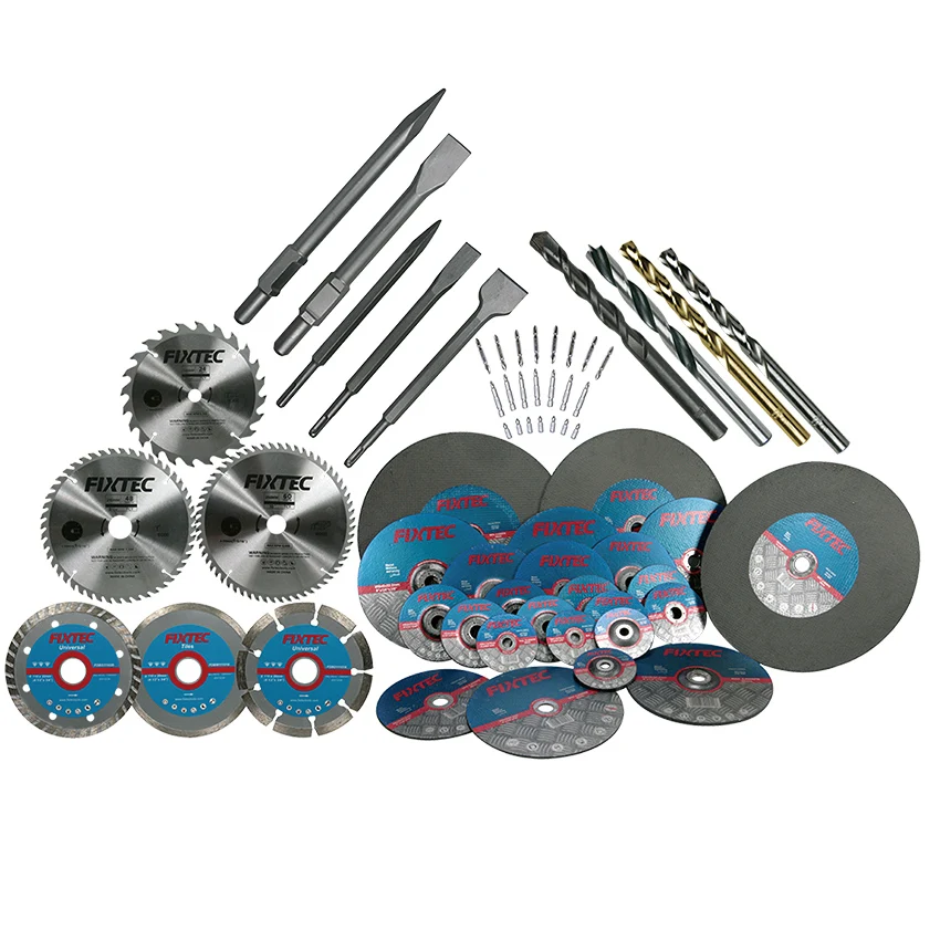 FIXTEC 35pcs бесшнурового електричюеского инструмента комплект комбо наборы Электрический 20V электрическая дрель гвоздя ружье угловая шлифовальная машина цепи циркулярная пила пистолет-распылитель