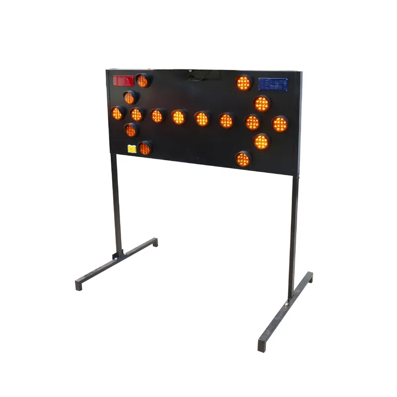 Aluminium Traffic Sign Reflective Two-Way Arrow Board Solar Traffic Guide LED Light Portable Stop Road Sign