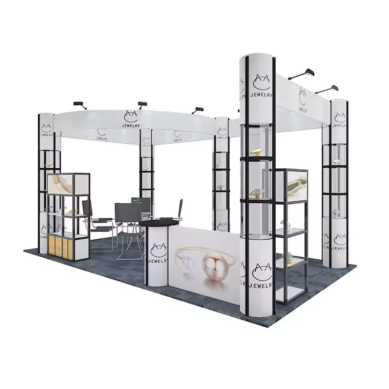 Tian Lang Hot Sale 10 X 20 Standard Tension Fabric Display Exhibition Clothing Stall Design Expo Trade Show Booth