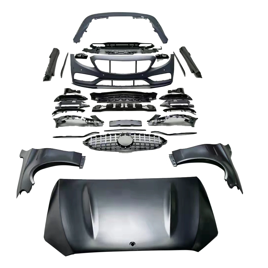 For C Class W205 Refit Conversion Body Kit C63 Amg Facelift Front