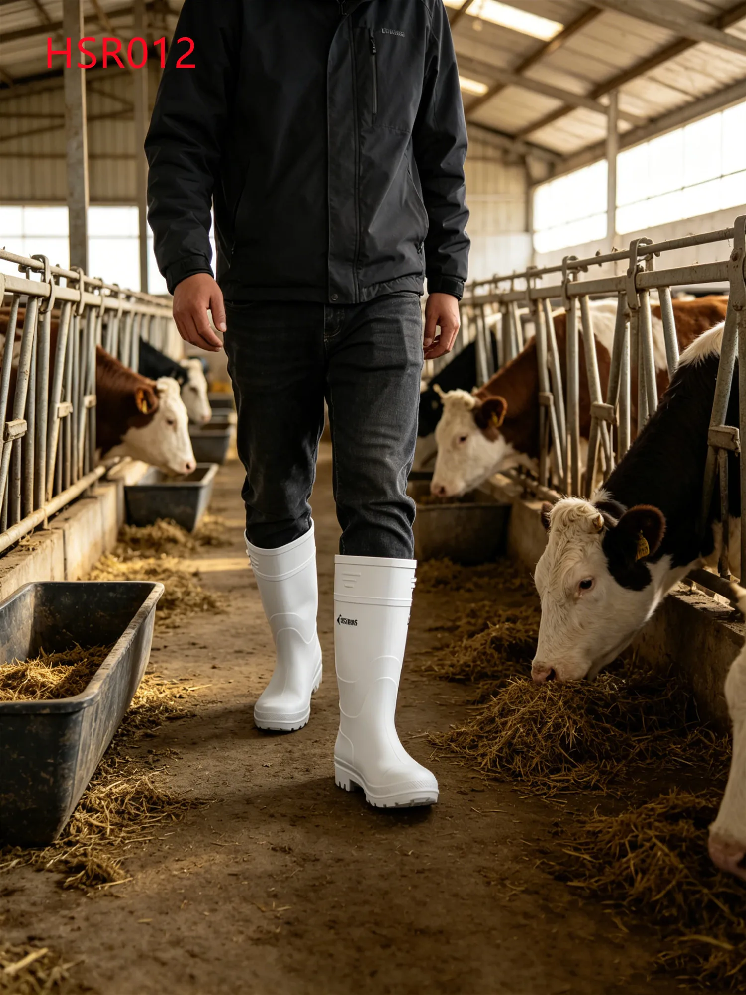 LXG,Backyard Chore Easy Washable White Work Rain Boots for Sale Kenya Popular Integral Molding Wading PVC Garden Boots HSR012