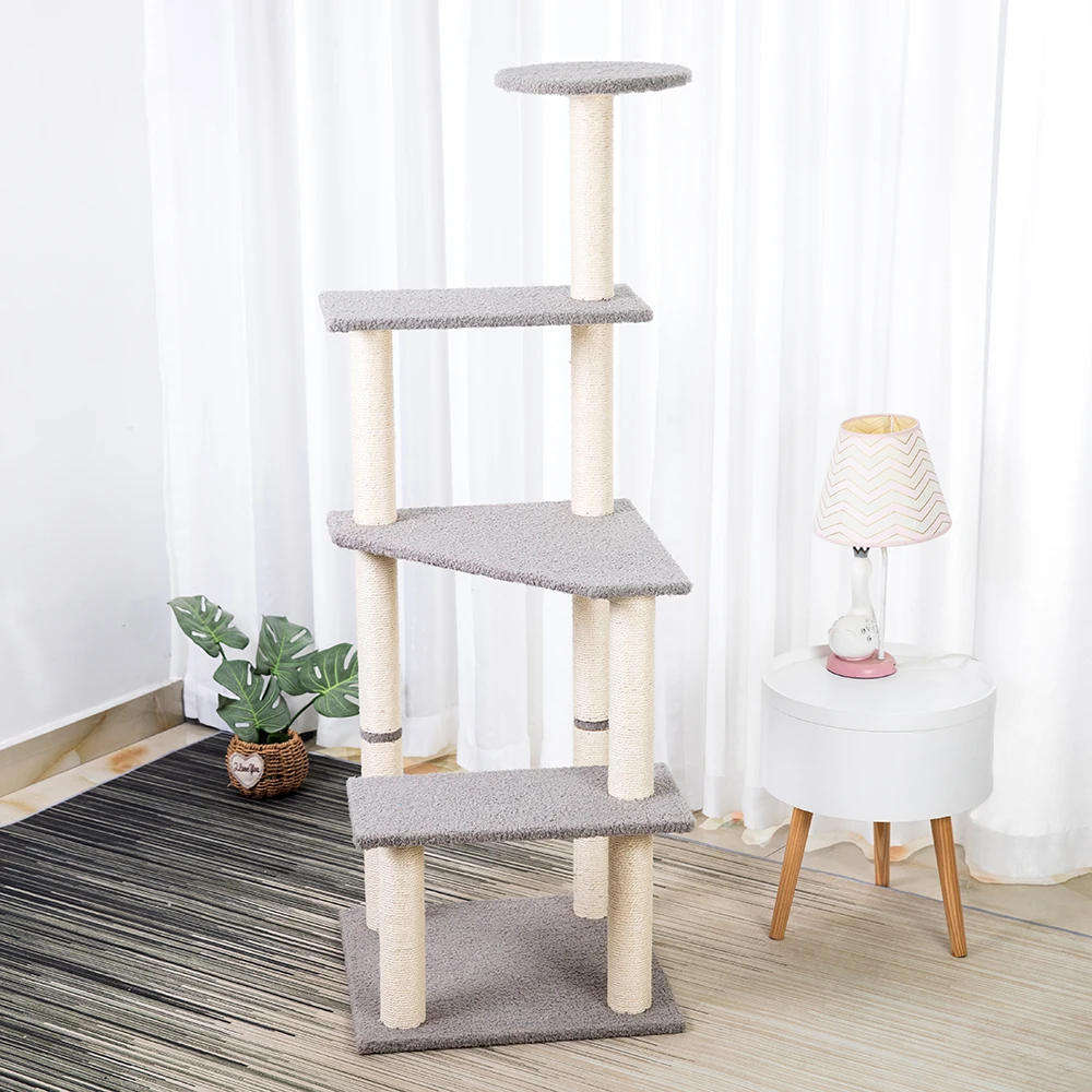 Wholesale Customized Shape Multi-level Cat Tree For Climbing And Scratching details