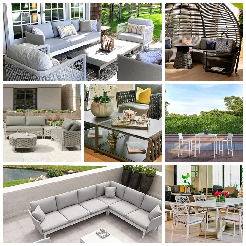 Couture Foshan Garden Lounge Furniture Outdoor Sofa Garden Sets Hotel