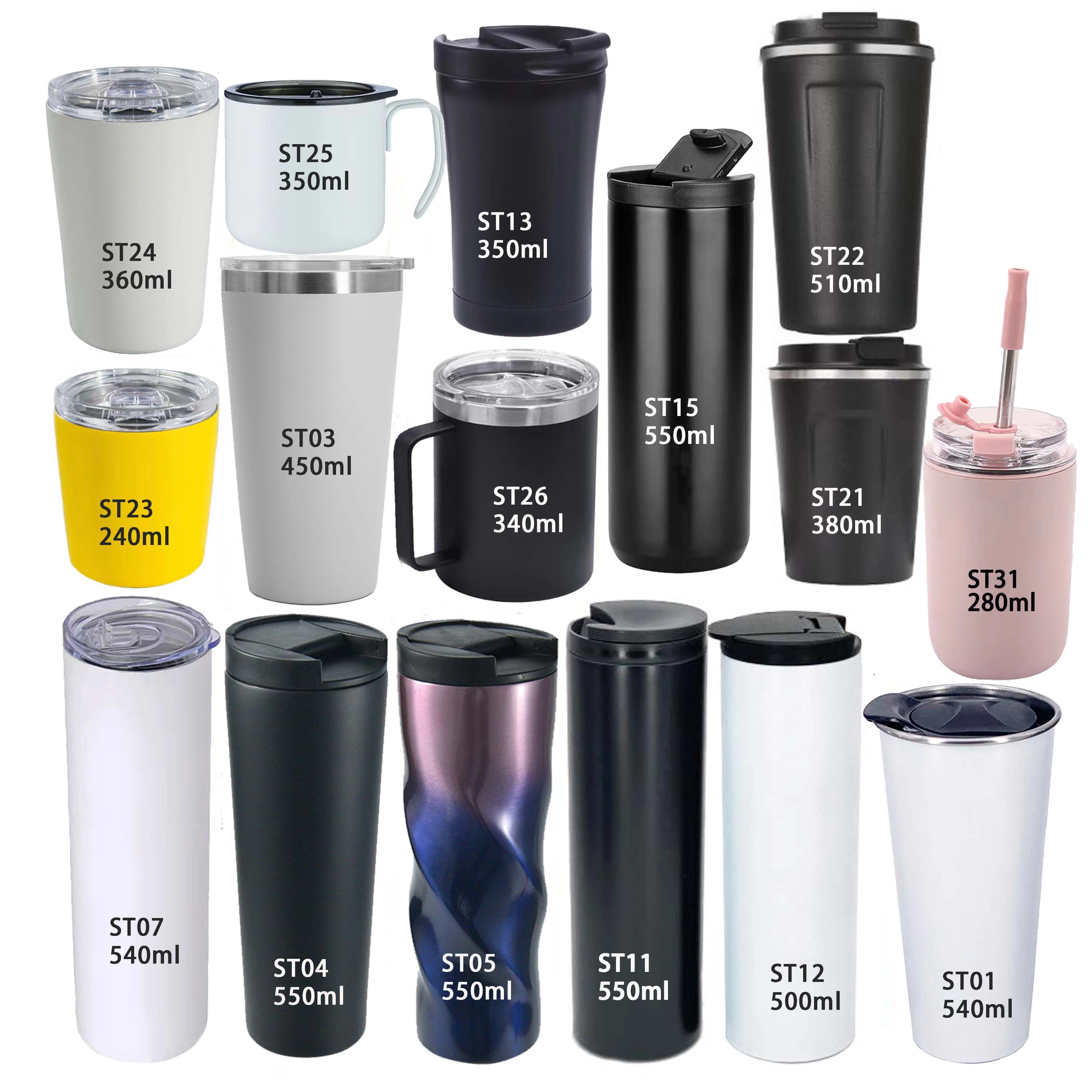 Fancy Leak Proof Insulated Coffee Mug with Handle & Lid - Stainless Steel Coffee Travel Mug - Double Walled Coffee Cup 500ml Silver, Size: 500 ml