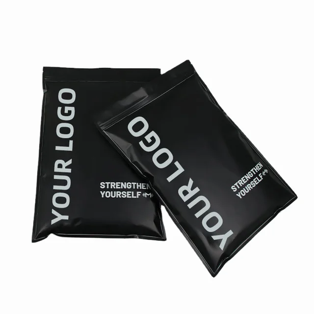 Custom Black Plastic Zip Lock Packing Bag for T-shirt Swimwear Socks Matte/Frosted clothing packaging ziplock bag frosted bags