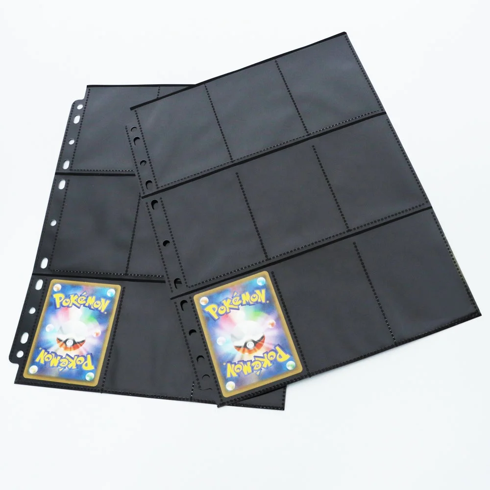 9 Pockets Platinium Topload Pages Trading Card sleeves Ring Binder