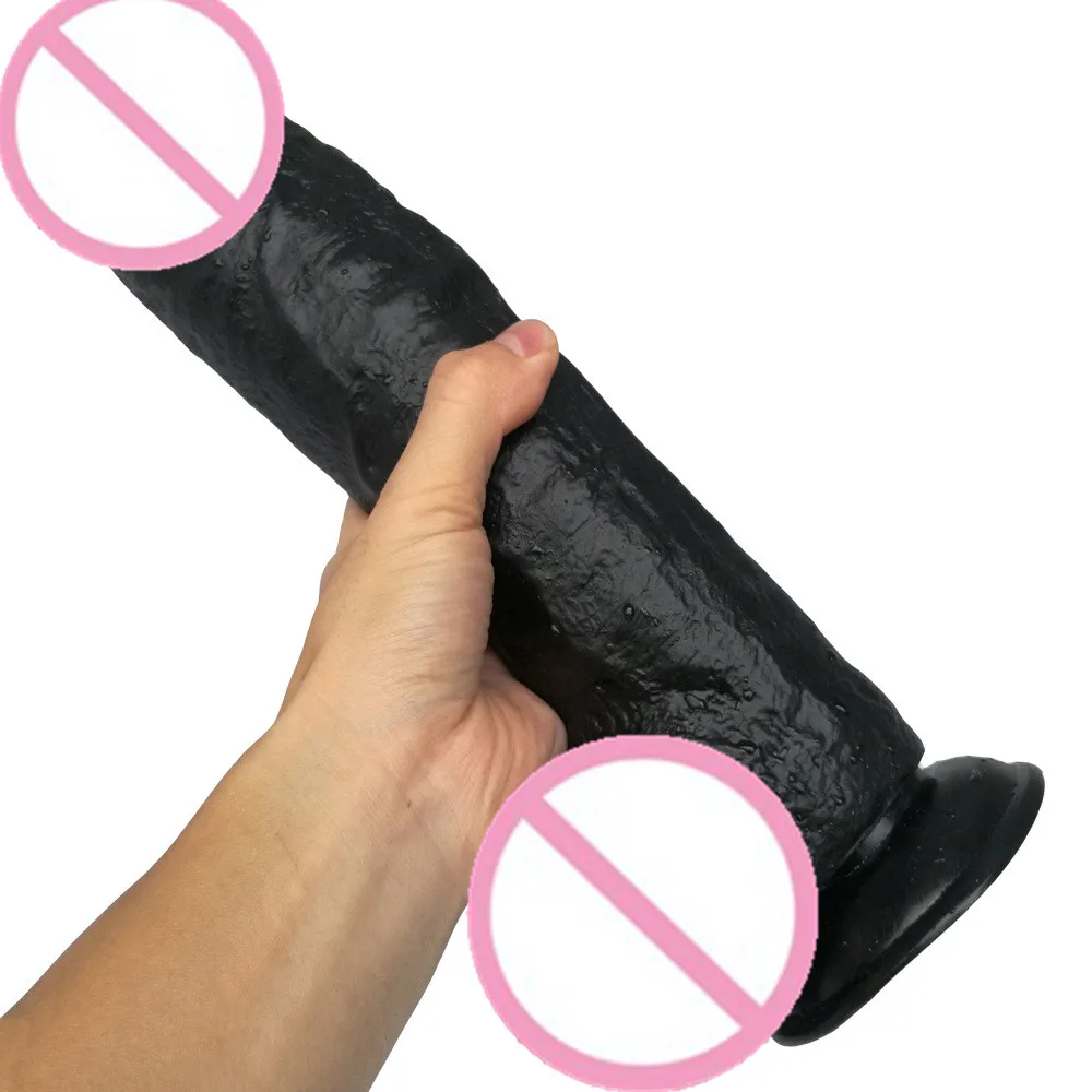 Source 68*320mm PVC Material Super Huge Big Black Dildo With Suction Cup for Female Masturbation Sex Toys large rubber penis on m.alibaba picture