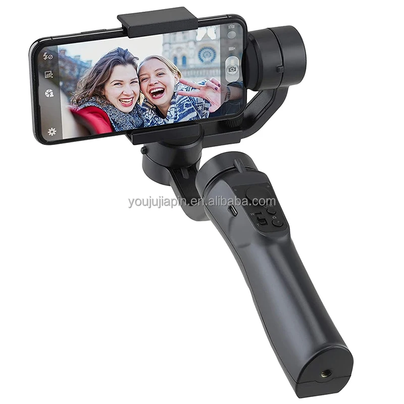 F6 3 Axis Smartphone Gimbal Handheld Stabilizer Selfie Stick with Mini Tripod Face Tracking Shooting Stabilizer for Mobile Phone