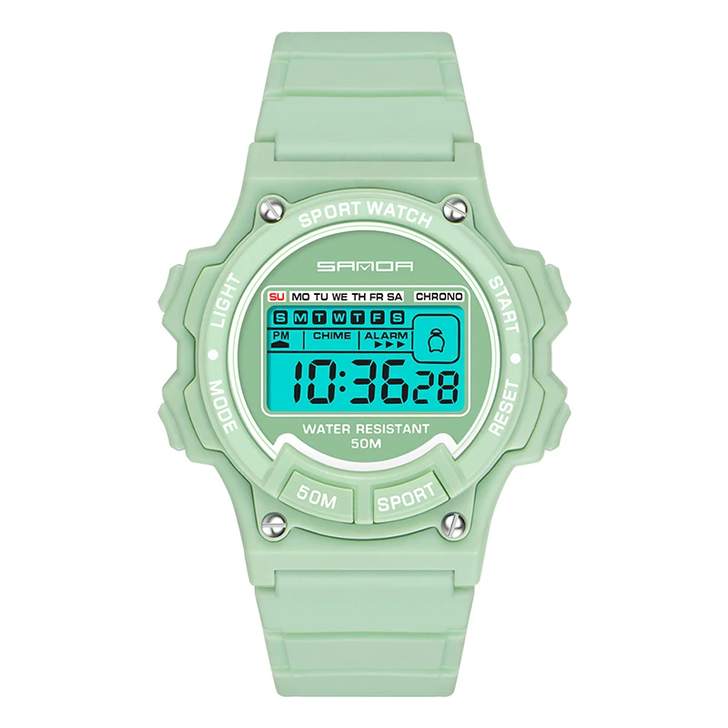 SANDA Luxury LED Electronic Digital Watch Waterproof Sport