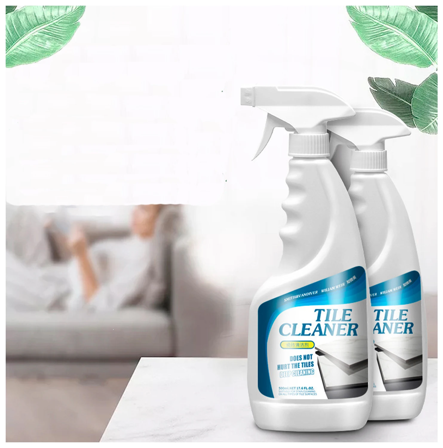 Tile Deep Clean Marble Cleaner Spray Floor Tile Bathroom Stain Remover