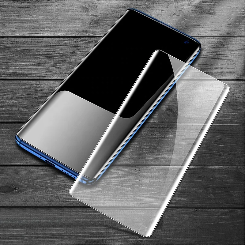 
 3D изогнутое УФ жидкое закаленное стекло с полным клеем для OnePlus 7 Pro Премиум Защита экрана для One Plus 9 Pro 8 pro переднее стекло  