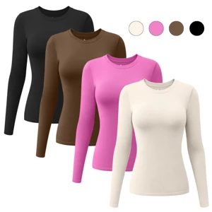 New Top Clothing Women Custom Sportswear High Support Wear Gym Crop Tops Long Sleeve Yoga Shirt Women