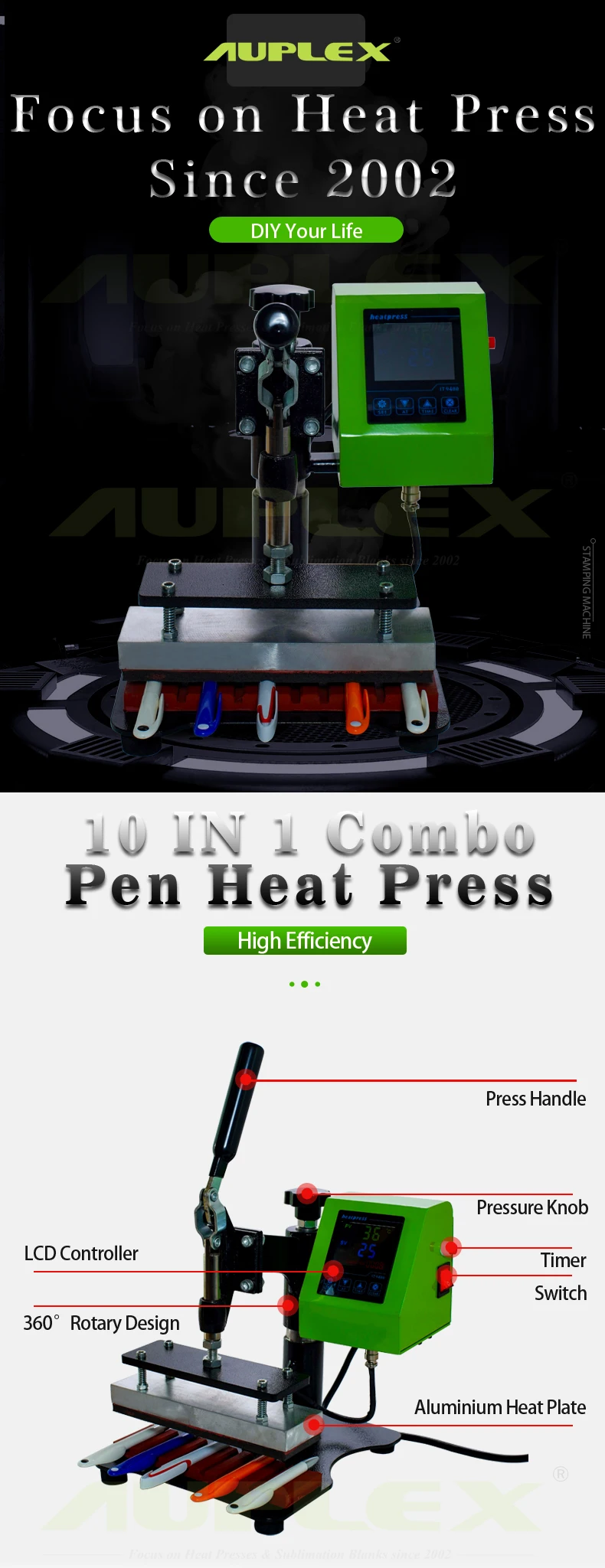 Cheap New Arrival Digital Sublimation 10 in 1 Ballpoint Pen logo Printing Machine for Sale