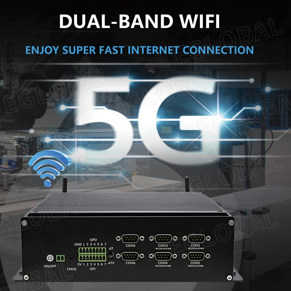 EGLOBAL Intel 12th Gen HX Core I7 12650HK CPUs Mini Industrial Computer 6*RS232 2.5G GPIO 4K HD Fact(图9)