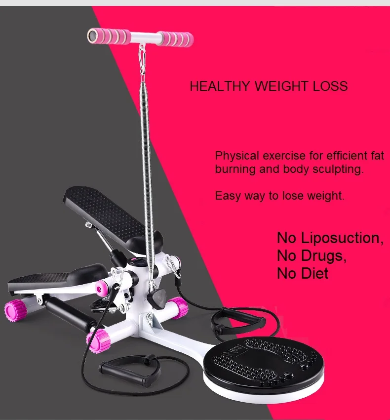 Health & Fitness Mini Stepper Stair Stepper Exercise Equipment with Resistance Bands