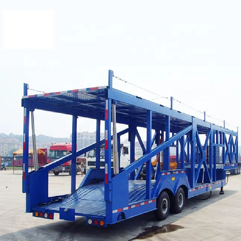 Russian Export Car Trailer Closed 3axis Car Carrier Trailer Shop Semi
