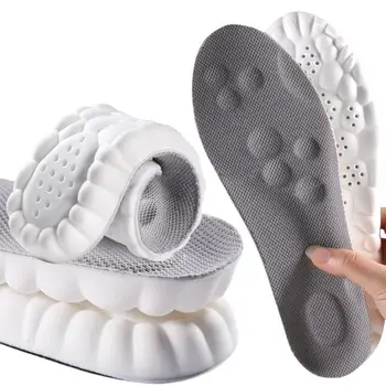 4D Sports PU full arch antibacterial resistant sweat absorbing breathablehighly elastic shock absorbing casual insole