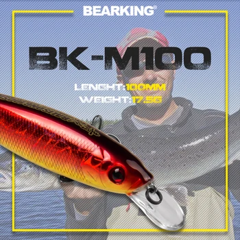 Cheery for Bearking Tungsten Balls Casting 10cm 17.5g Top Model Hard Bait Minnow Professional Hook Fishing Lures for Carp and – Minnow – view 5
