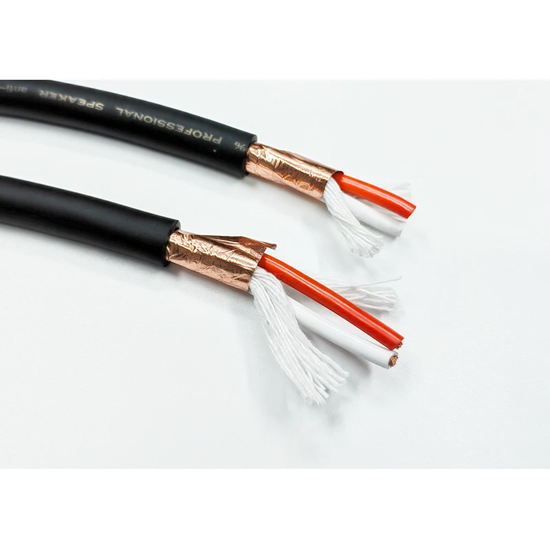 Professional Audio Loud Speaker Wire Noiseless 2core 1.5mm Copper Black Flexible 16awg