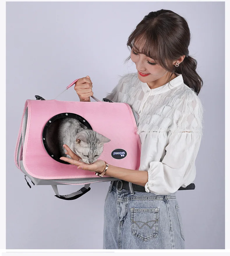 Cat Dag Go Out Portable Backpack Space Capsule Crossbody Backpack Carry ...