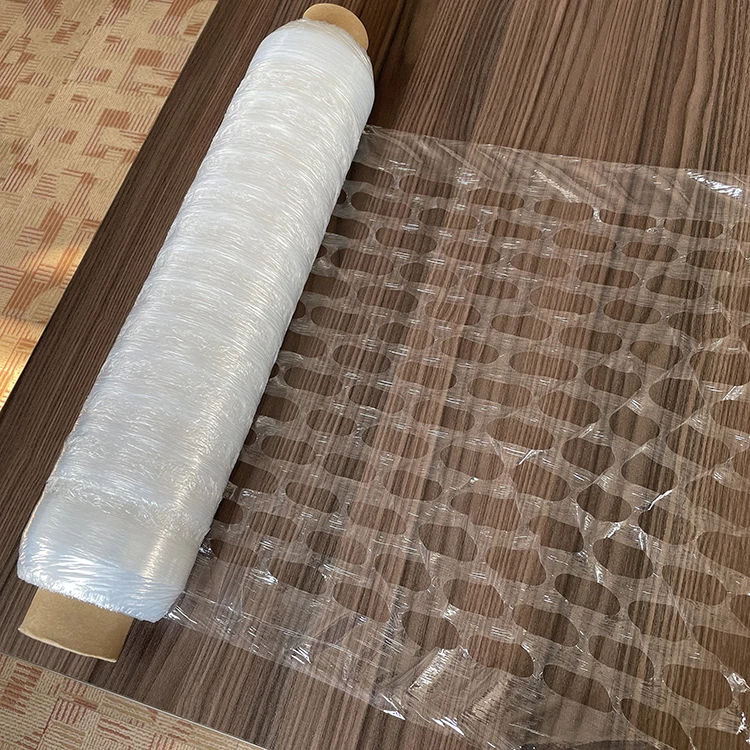 Perforated Breathable Ventilated  Lldpe Pallet Wrap Stretch Film With Hole