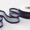 Bleu marine-2,5 cm, 10 mètres par rouleau