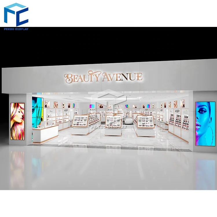 Customized Retail Makeup Cosmetic Shop Interior Design Factory Sale Cosmetic Shop Display Furniture