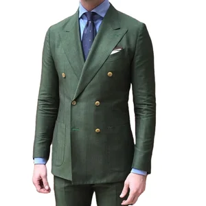 Elegant Wool Polyester Two-Piece Wedding Slim Fit Man Suit for Europe United States Single Breasted Plus Size Feature