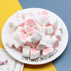 Bagged Heart-Shaped Fruity Marshmallows Various Shapes for Baking Barbecue Kids-friendly Casual Snacks Coated Decoration