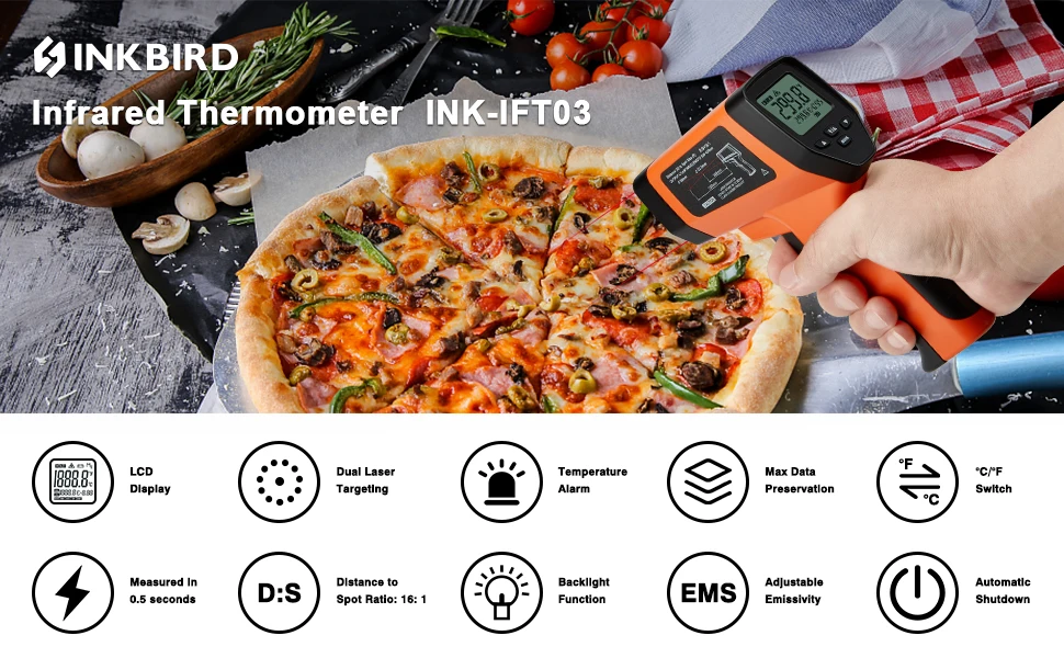 Inkbird Infrared Thermometer Temperature Gun INK-IFT03 - X-BBQ