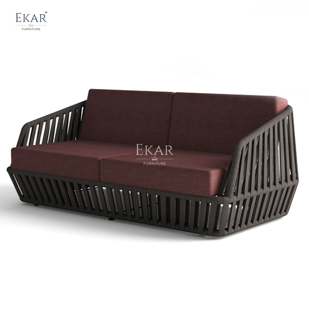 Modern Waterproof Wicker Sofa for Outdoor Relaxation and Comfort