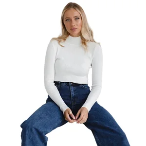 Autumn Winter Good Quality Women Custom Slim Fit Knit Tops Sweaters Turtle Neck Pullneck Women's Thin Pullover Knitted Sweater