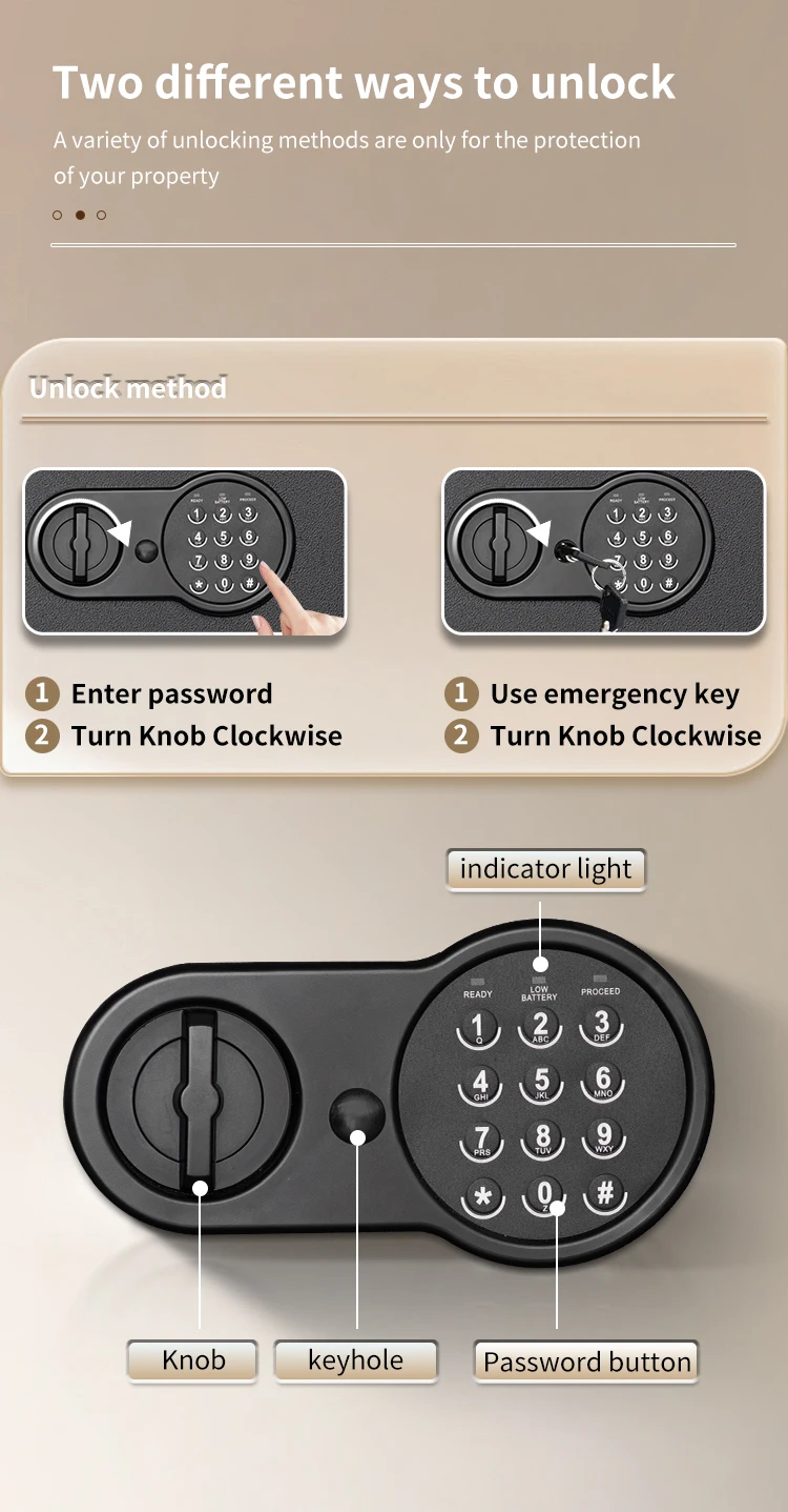 CEQSAFE  Digital Safe Box Steel Safes Money Bank Mini Household Password Key OEM Safety Security Box supplier