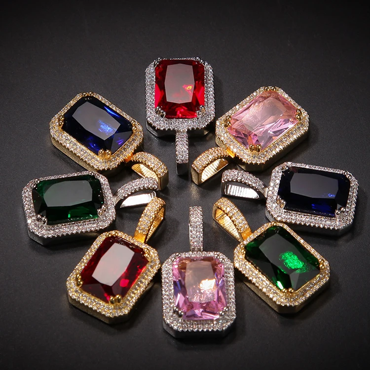 Hot Sale Hiphop Designs Iced Out Ruby 