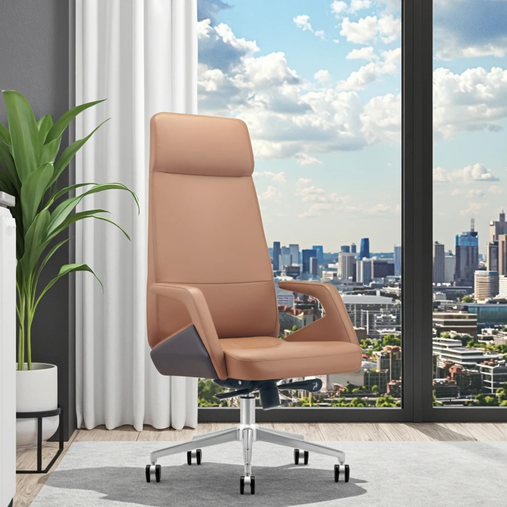 Professional Office Chair Molded Foam Construction Built-in Steel Frame Telescopic Mechanism 4