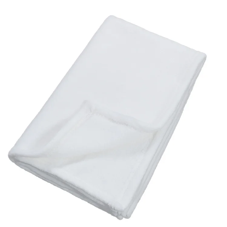 Oem Orders Polyester Custom Print And Logo Blank White Poto Blanket