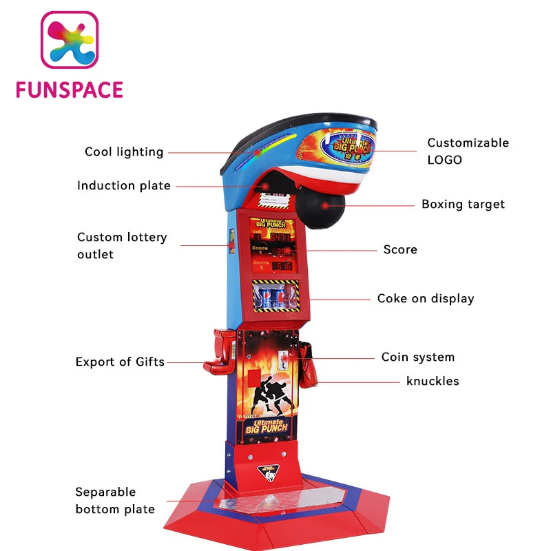 Funspace High Quality Sport Theme Coin Operated Red Punching Arcade Boxing Game Machine With Factory Price for Game Center