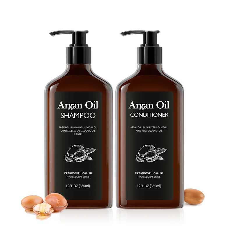 
Фирменный органический шампунь и кондиционер с аргановым маслом для роста волос 