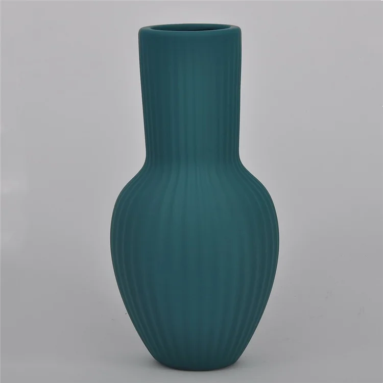 Moden Desktop Decoration Custom Striped Matte Living Room Nordic Vase Flower Vase Home Decor Ceramic Vase