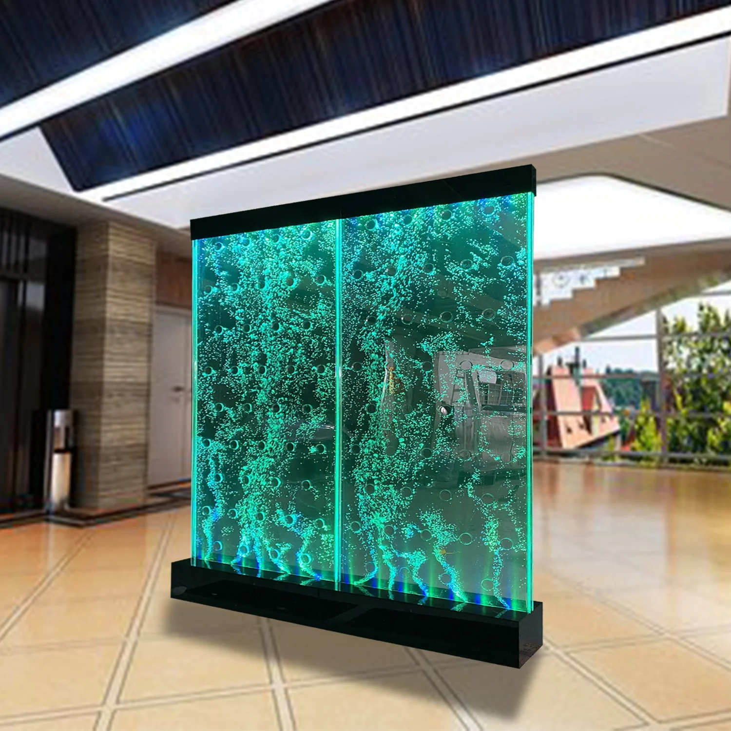 Decorations Restaurant Design Custom Led Dancing Water Bubble Swirl Wall Used As Dividers