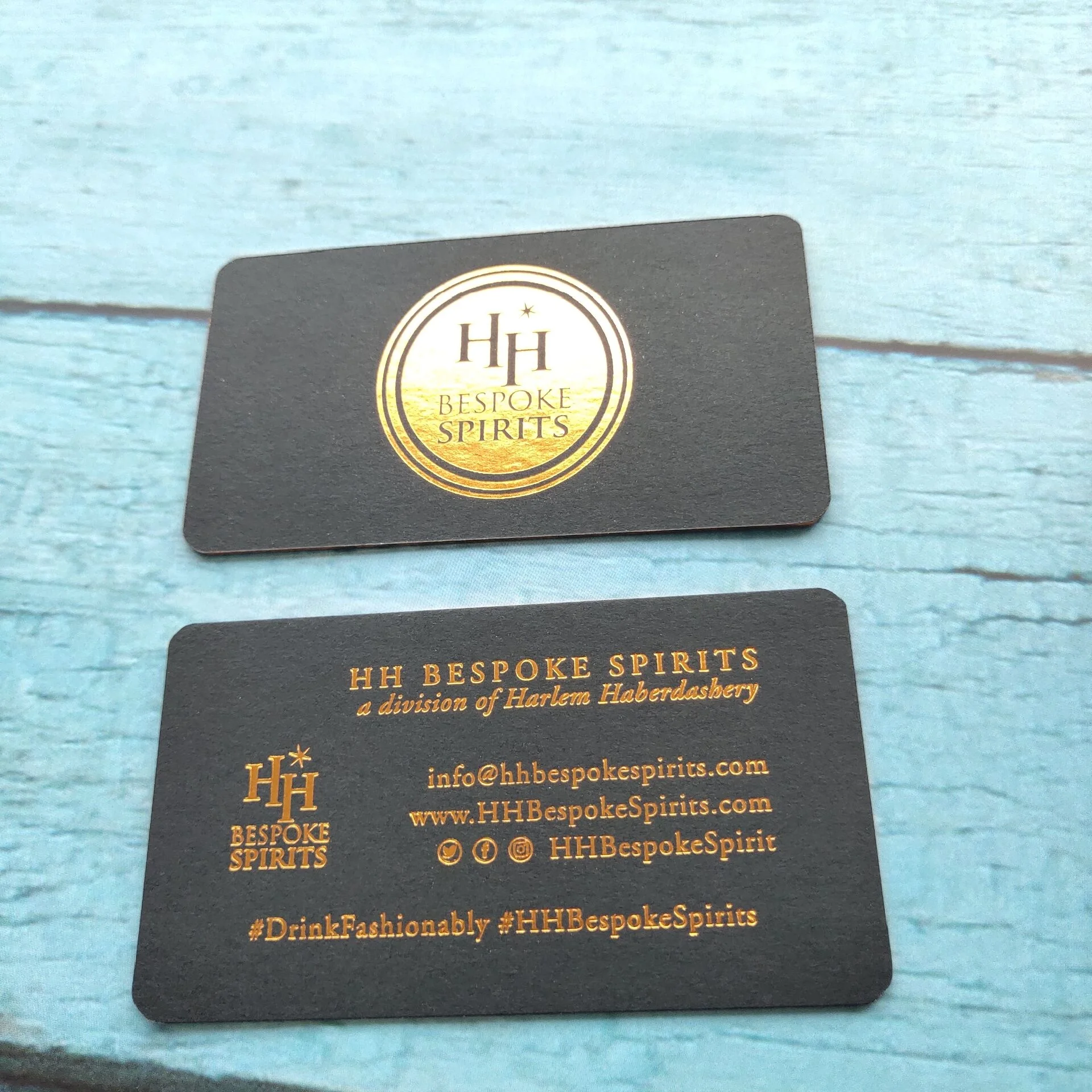 Пользовательские размер роскошные печати золотой фольги черный визитная карточка