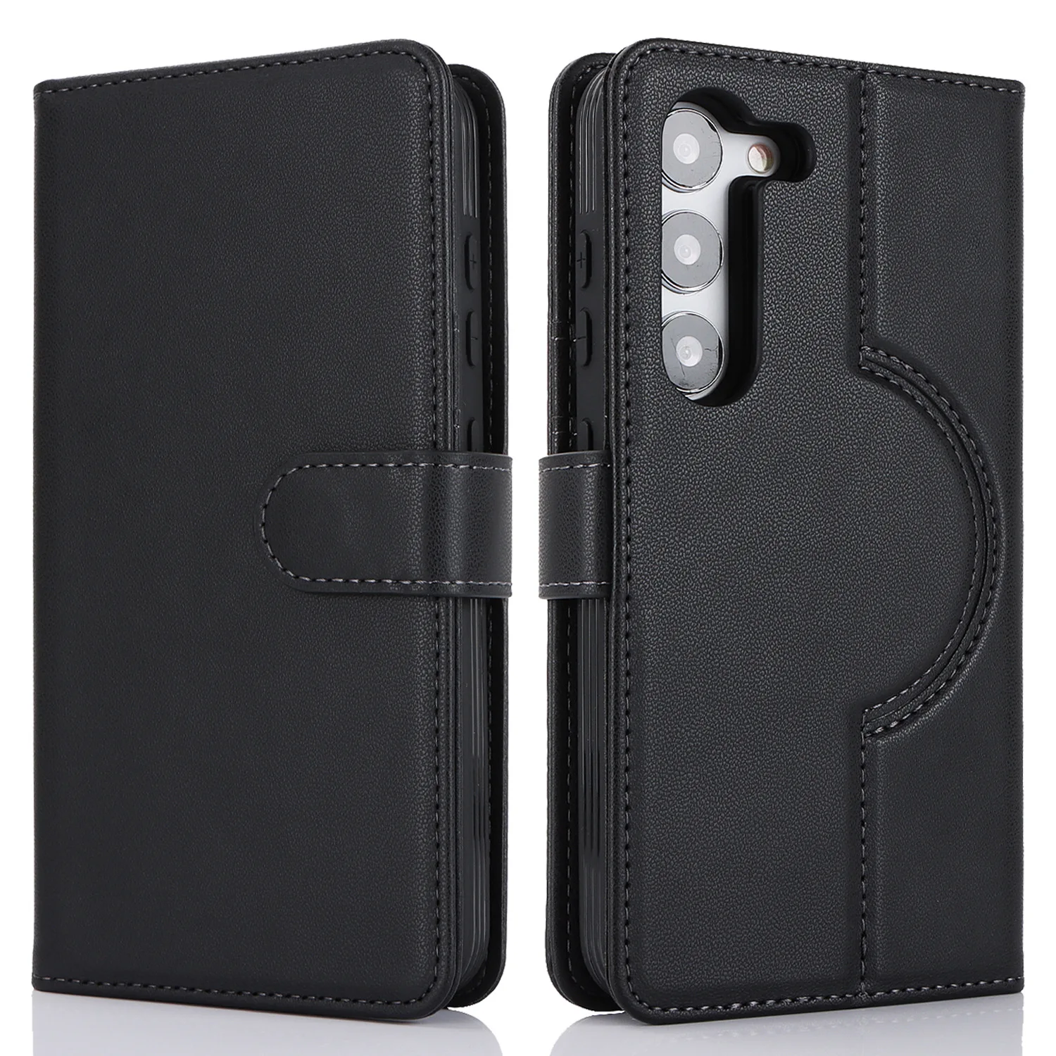 Business Card Bag Mobile phone case Multi functional leather wallet phone case  for Samsung S25 S24 S23 S22