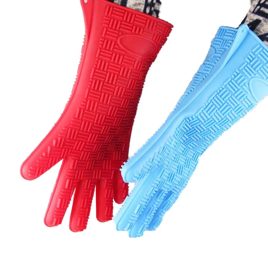 Silicone Smoker Oven Gloves, Extreme Heat Resistant BBQ Gloves Handle Hot Food Right on Your Grill Fryer factory